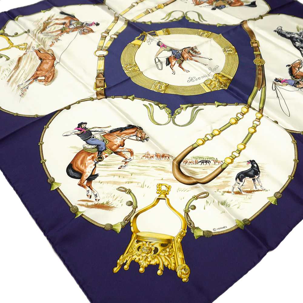 [Used Scarf] Used Hermes Scarf Carre90 Silk Pampa… - image 5