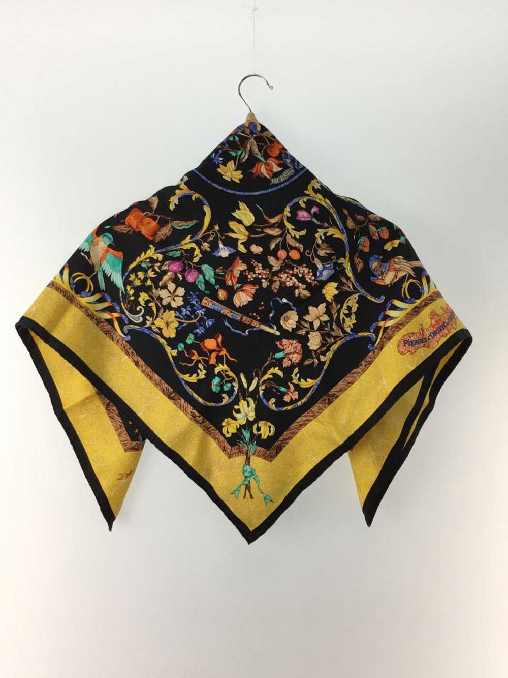 [Used Scarf] Used Hermes Scarf/Silk/Ylw/Allover P… - image 2