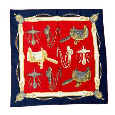 [Used Scarf] Used Hermes Carre90 Silk Scarf Horse 