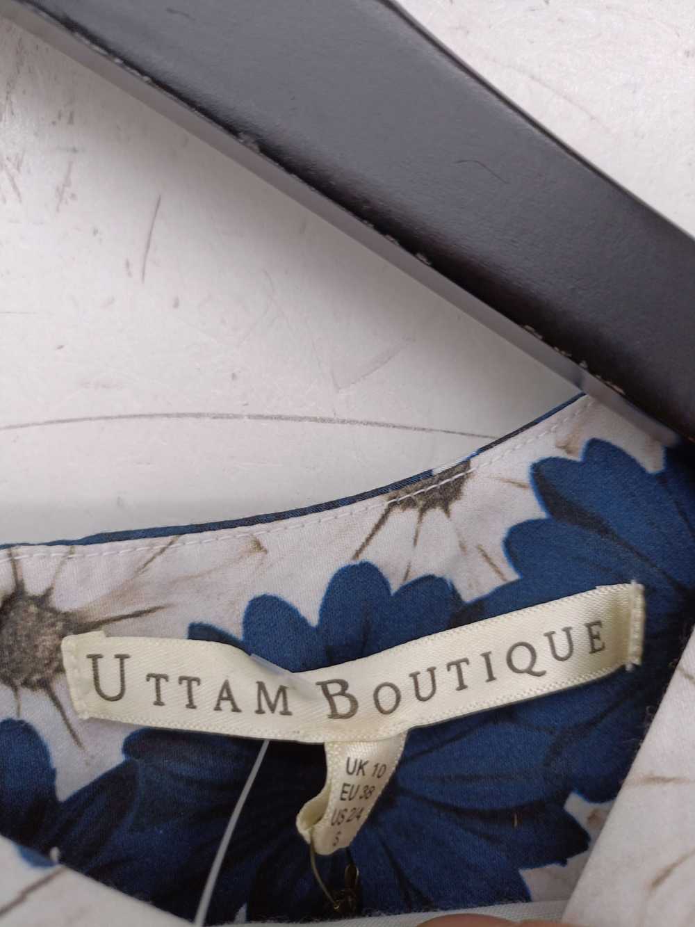 Uttam Boutique Women's Midi Dress UK 10 Blue 100%… - image 2