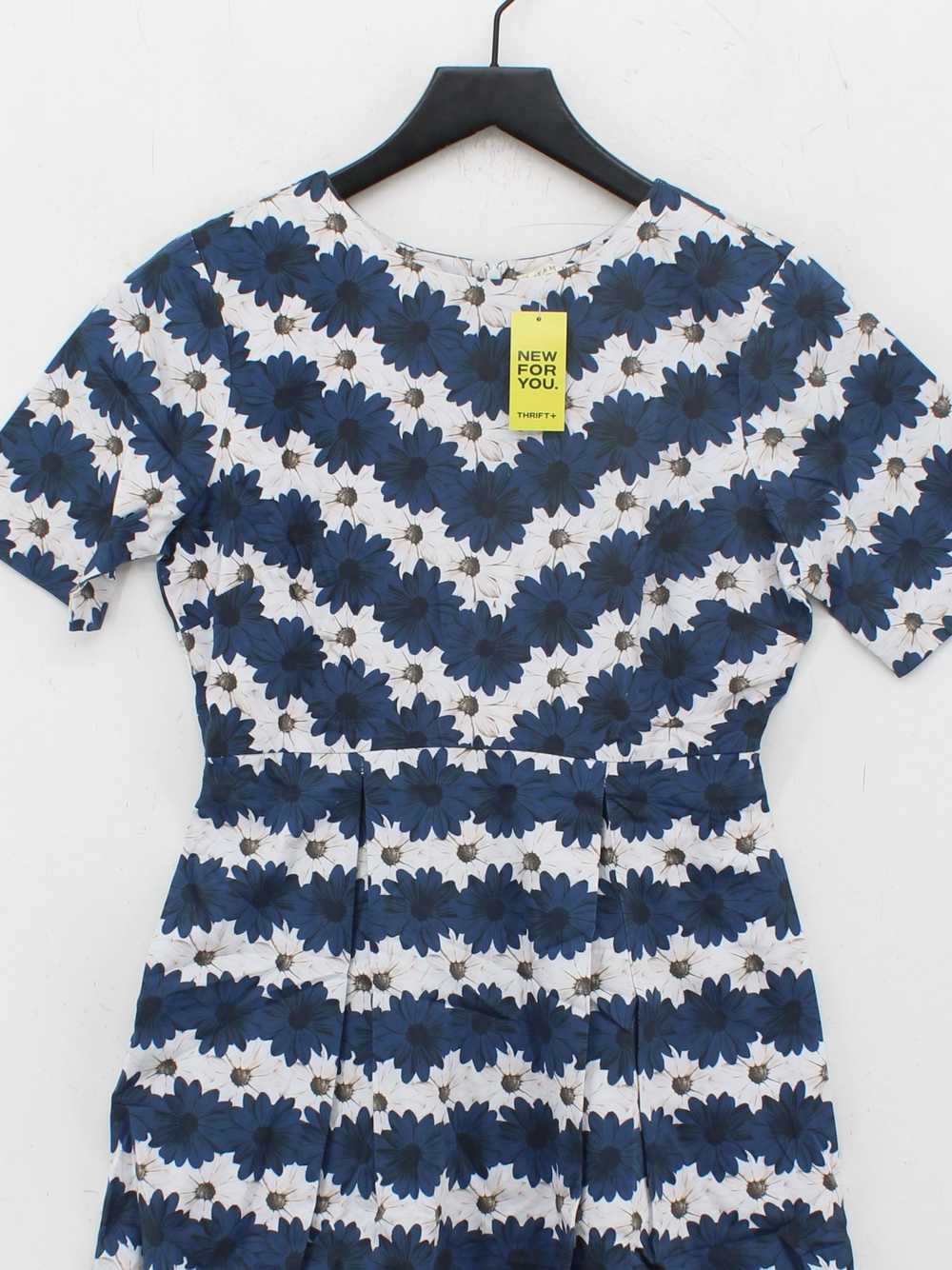Uttam Boutique Women's Midi Dress UK 10 Blue 100%… - image 6