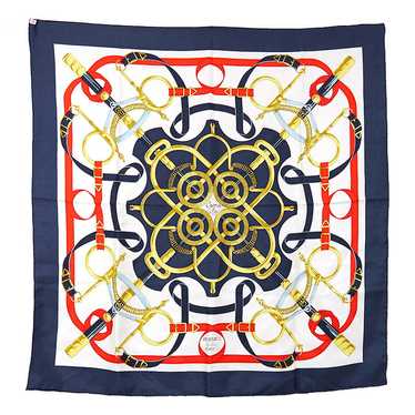 [Used Scarf] Used Hermes Carre 90 Eperon Dor Gold… - image 1