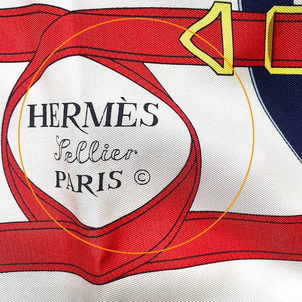 [Used Scarf] Used Hermes Carre 90 Eperon Dor Gold… - image 4
