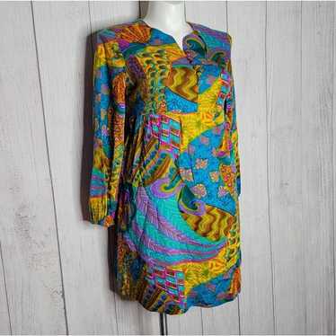 Vintage 60s Marian Sue Vibrant Colorful  Psychede… - image 1