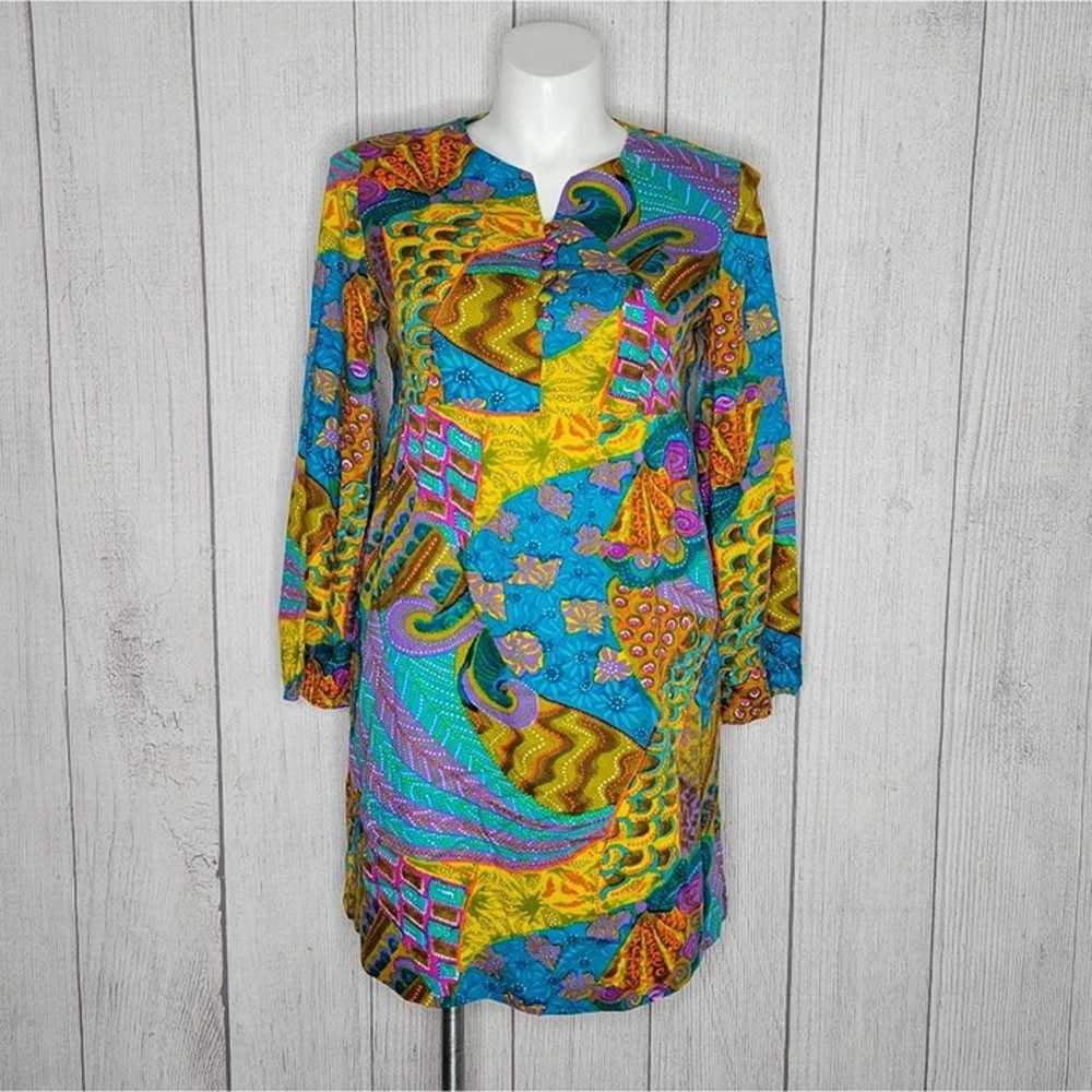 Vintage 60s Marian Sue Vibrant Colorful  Psychede… - image 2