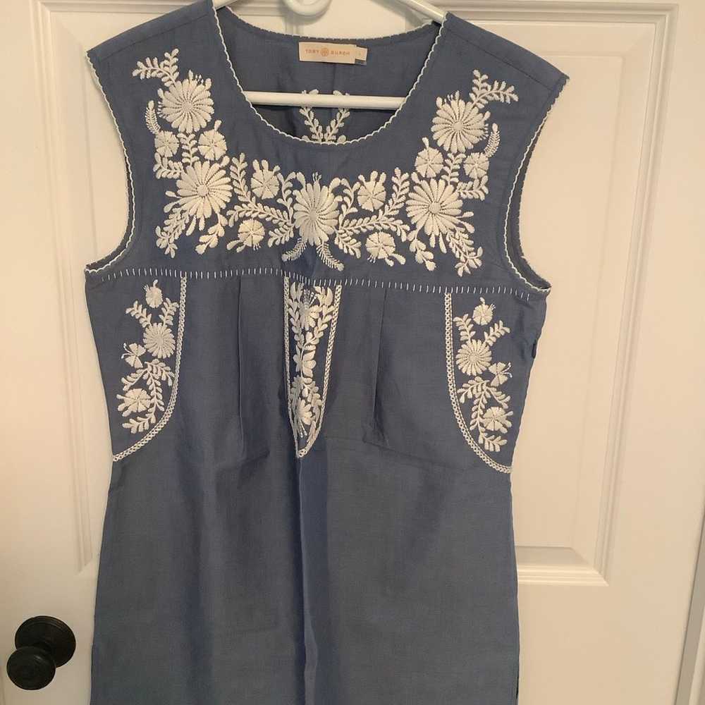 Tory Burch Calita embroidered cover-up dress Sz l… - image 2