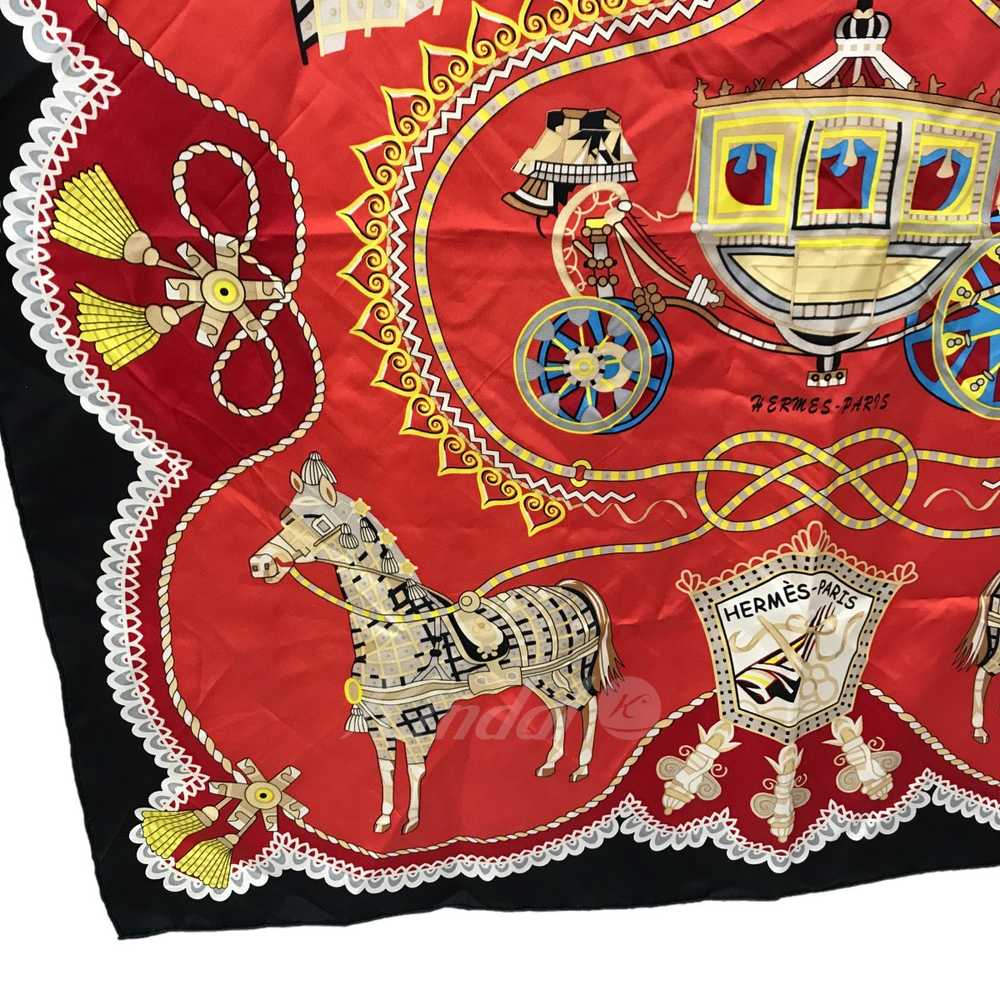 [Used Scarf] Used Hermes Carre90 Scarf Red 130923 - image 5