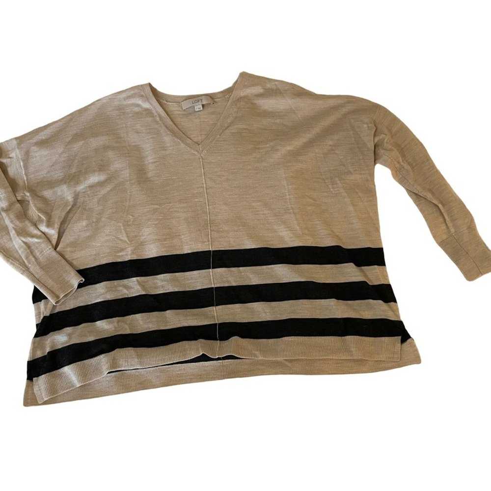 LOFT Size S Boxy Sweater Oversized Lightweight St… - image 6