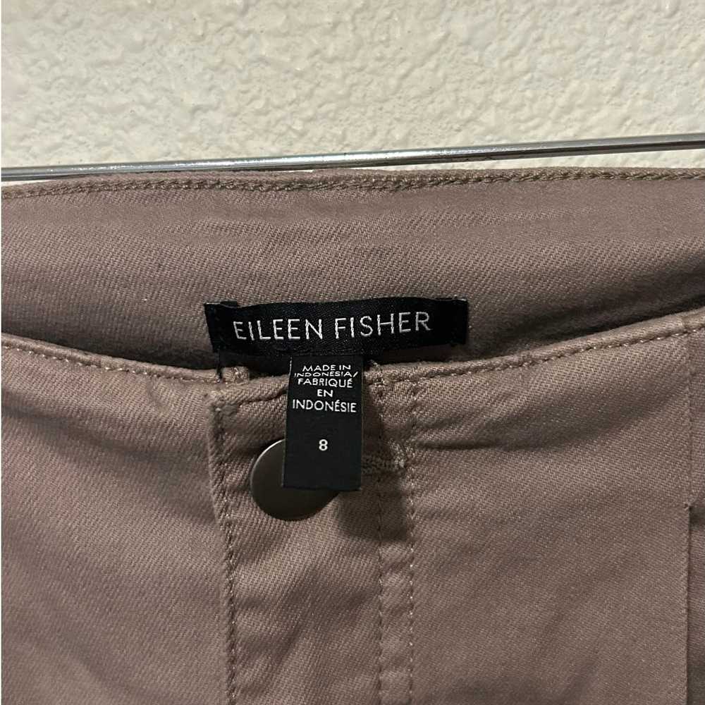 Eileen Fisher Size 8 Organic Cotton Jeans Tan Bro… - image 3