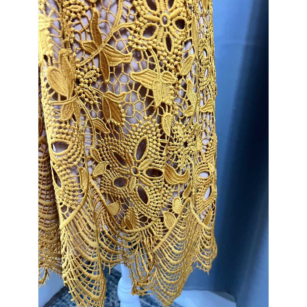 WAYF-Revolve Orleans Dress Gold Large Crochet Lac… - image 12