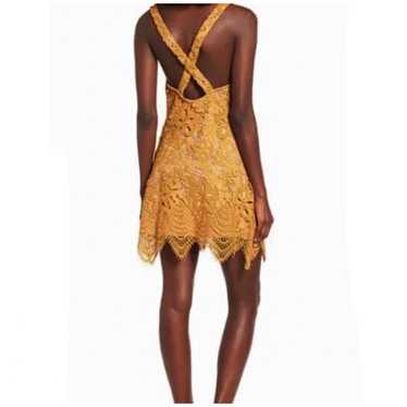 WAYF-Revolve Orleans Dress Gold Large Crochet Lac… - image 1
