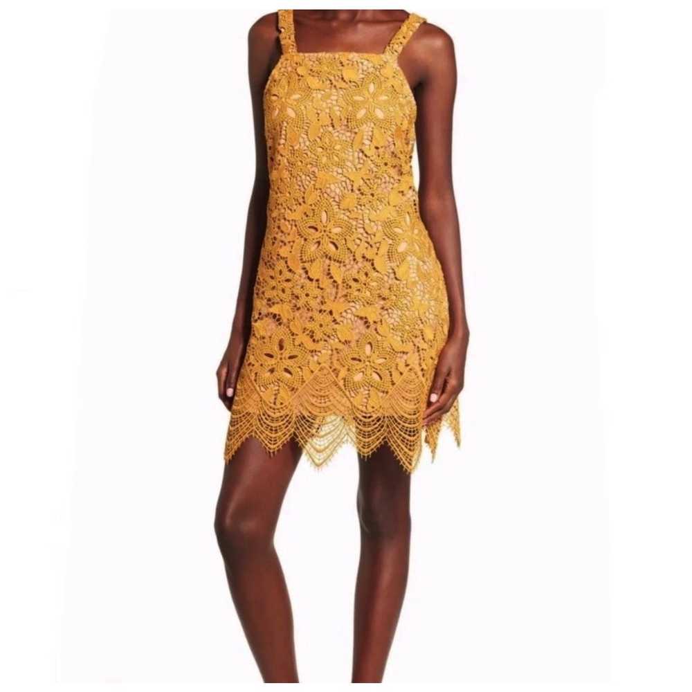 WAYF-Revolve Orleans Dress Gold Large Crochet Lac… - image 2