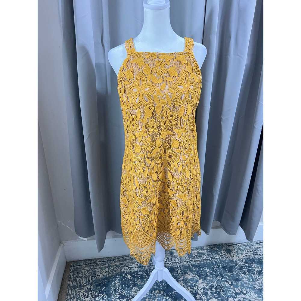 WAYF-Revolve Orleans Dress Gold Large Crochet Lac… - image 4