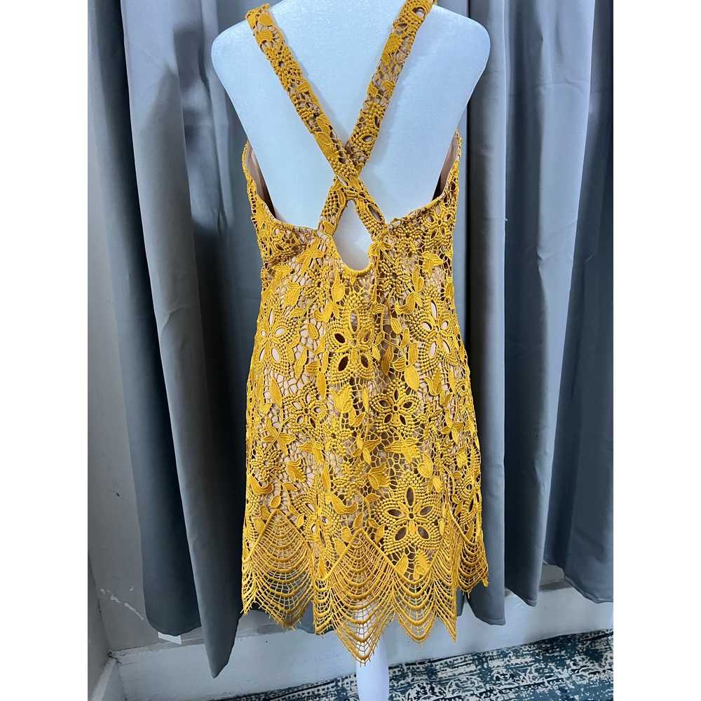 WAYF-Revolve Orleans Dress Gold Large Crochet Lac… - image 6