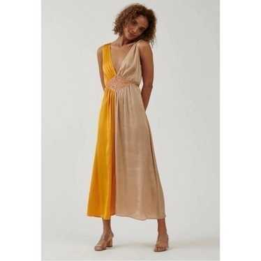 The Bright Side Dawn Slip Midi Dress in Sandstone… - image 1
