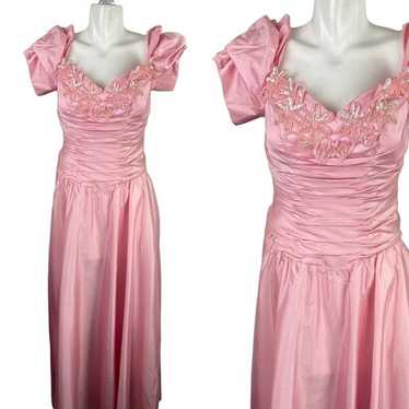 Vtg 90s Alyce Pastel Pink Fairy Princess Prom Part