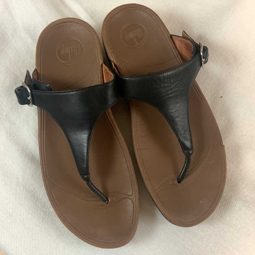 Fitflop black leather thong 8 - image 3