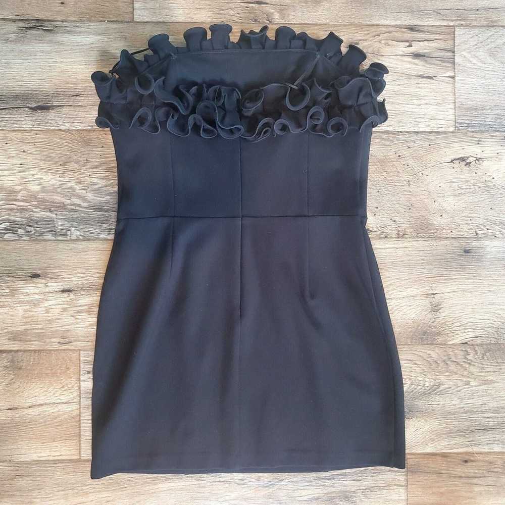 Amanda Uprichard Black Ruffle Mini Dress Women's … - image 4