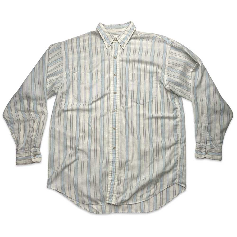 VTG  70s Men's Striped Long Sleeve Button Down Sh… - image 1