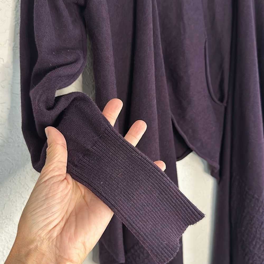 CAbi Purple Plum Drape Front Open Cardigan Sweate… - image 4