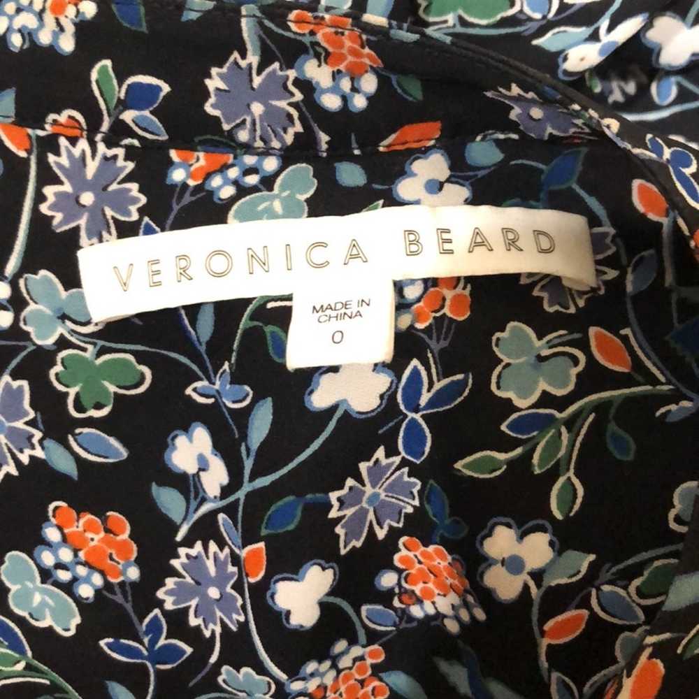 Veronica Beard August Dress Size 0 Black Floral P… - image 6
