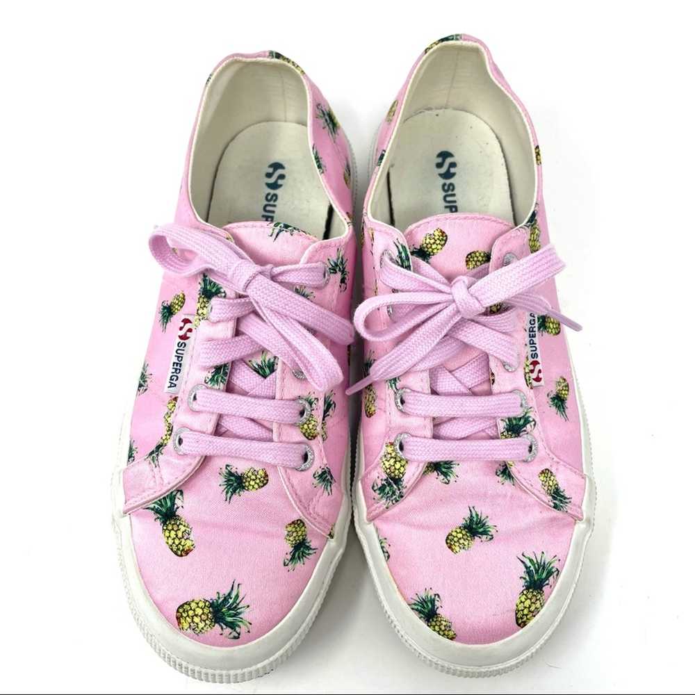 Superga Pink Satin Pineapple Sneakers Saintfant L… - image 3