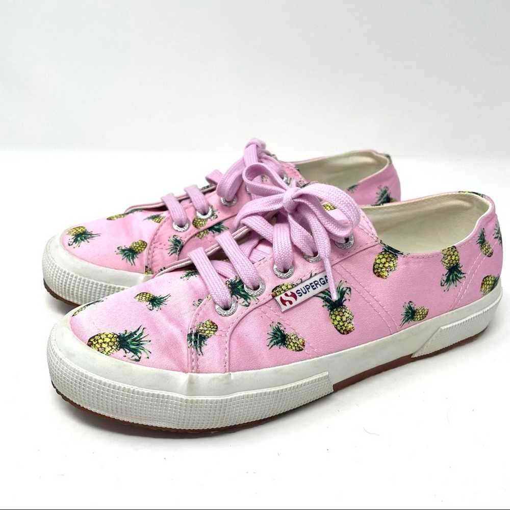 Superga Pink Satin Pineapple Sneakers Saintfant L… - image 4