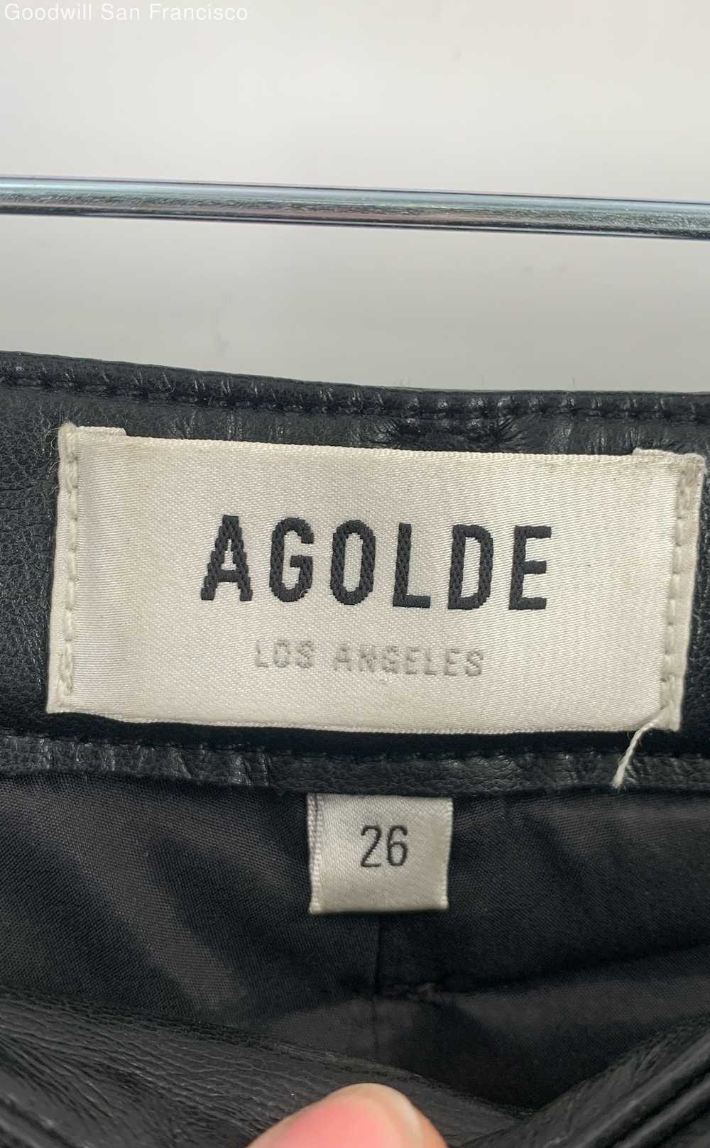 Agolde Womens Black Lyle Flat Front Regular Fit S… - image 3