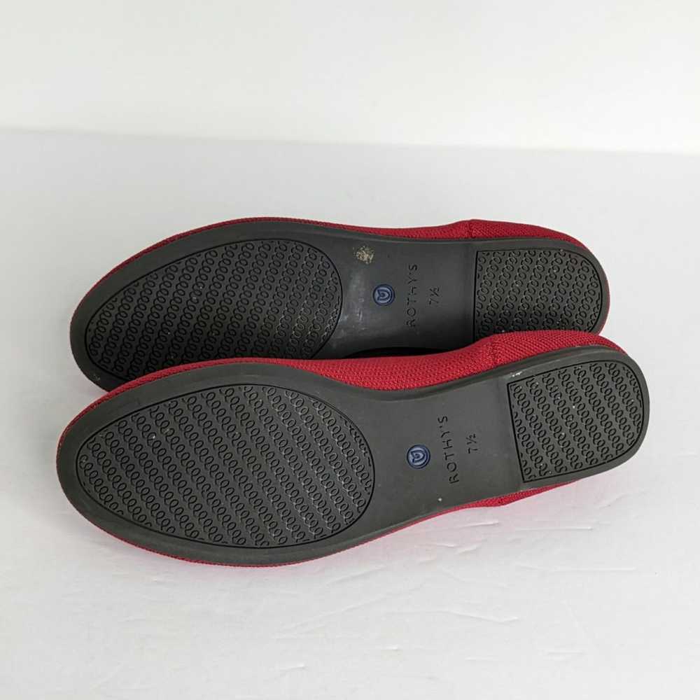 Rothy's Shoes Round Toe Flats Women 7.5 Red Balle… - image 10