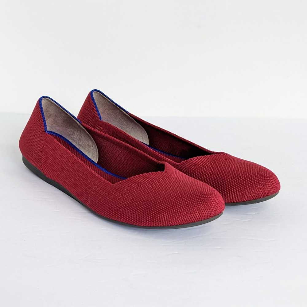 Rothy's Shoes Round Toe Flats Women 7.5 Red Balle… - image 11