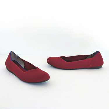 Rothy's Shoes Round Toe Flats Women 7.5 Red Balle… - image 1