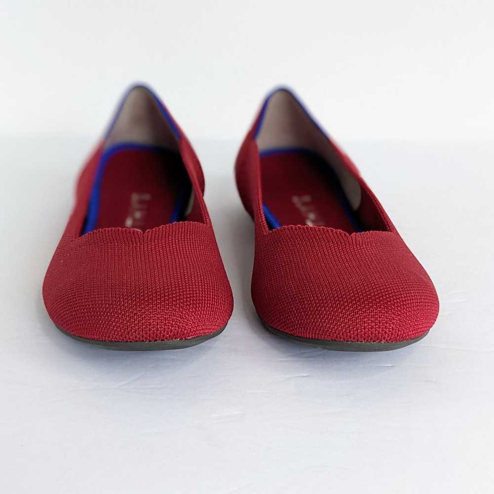 Rothy's Shoes Round Toe Flats Women 7.5 Red Balle… - image 4