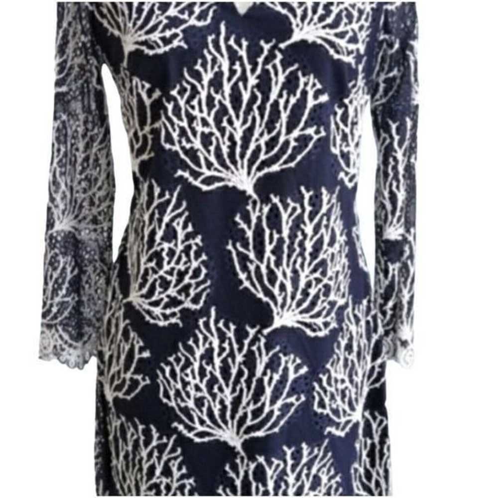Lilly Pulitzer Navy Blue Seaside Coral Wendy Lace… - image 10