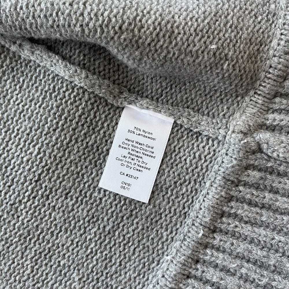 PL Talbots Gray Wool-Blend Open-Front Cardigan - image 4