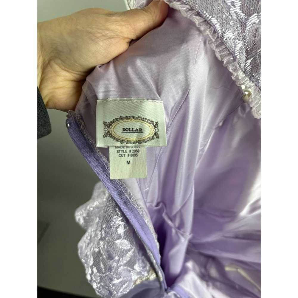 Vtg Y2k Pastel Purple Corset Shiny Prom Party Dre… - image 2