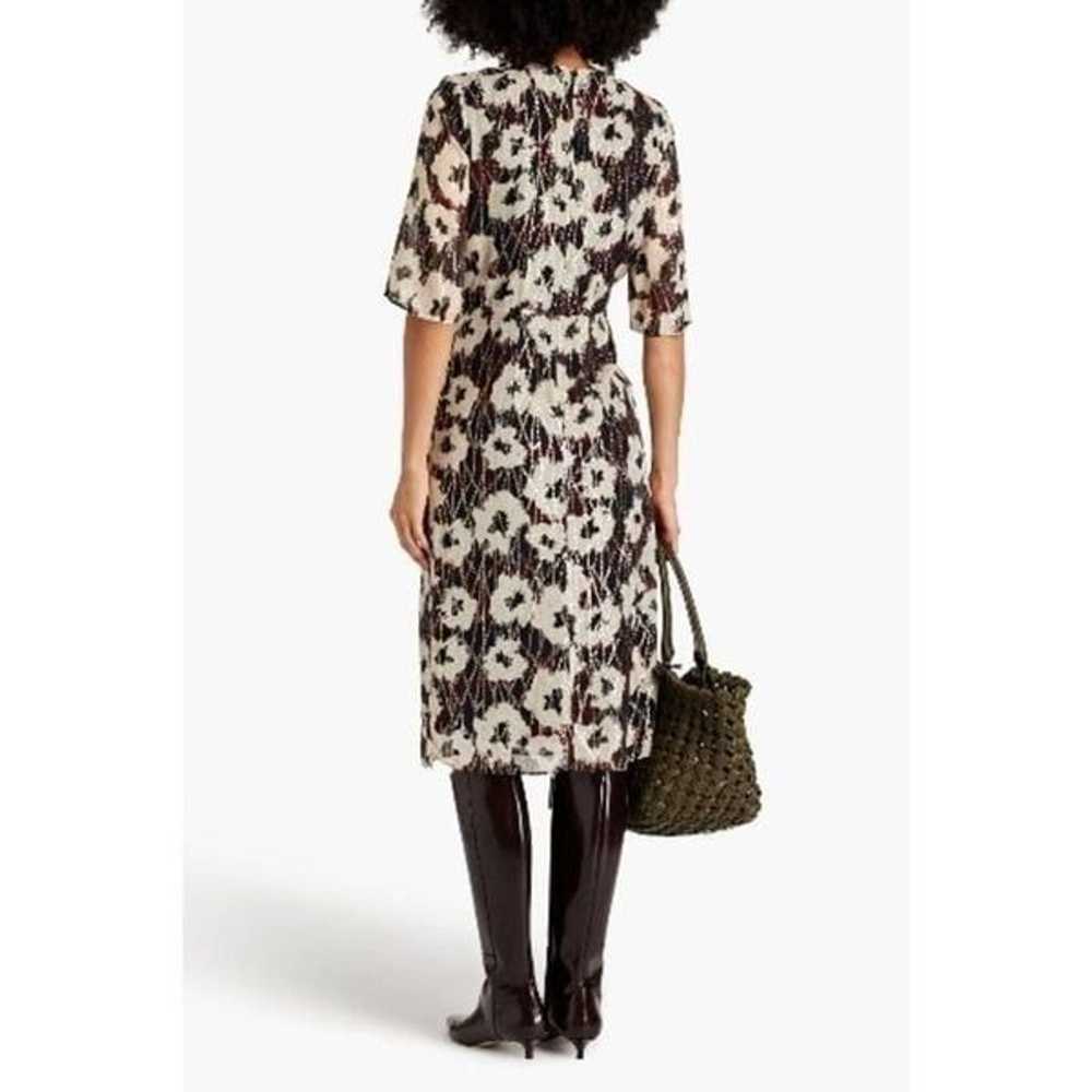 ba&sh Kaz Metallic Floral Print Midi Dress size s… - image 2