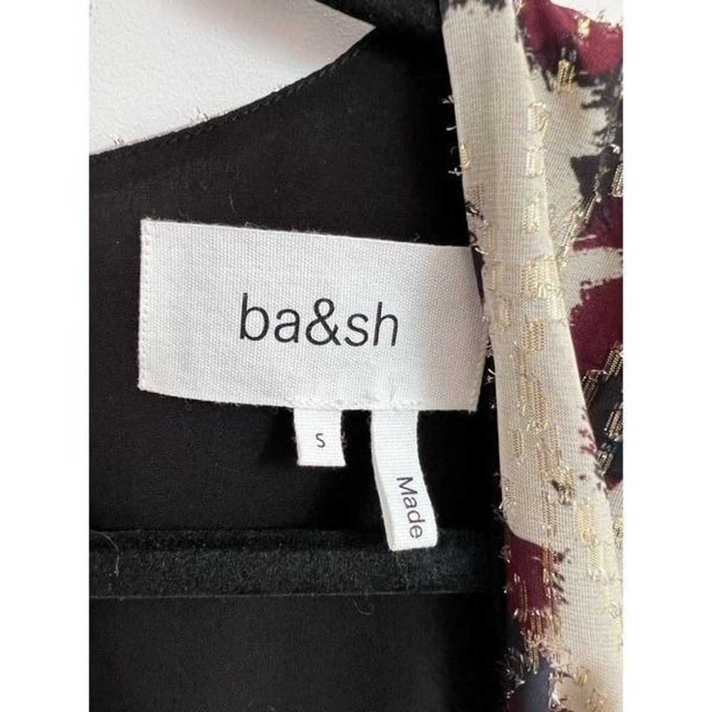 ba&sh Kaz Metallic Floral Print Midi Dress size s… - image 6