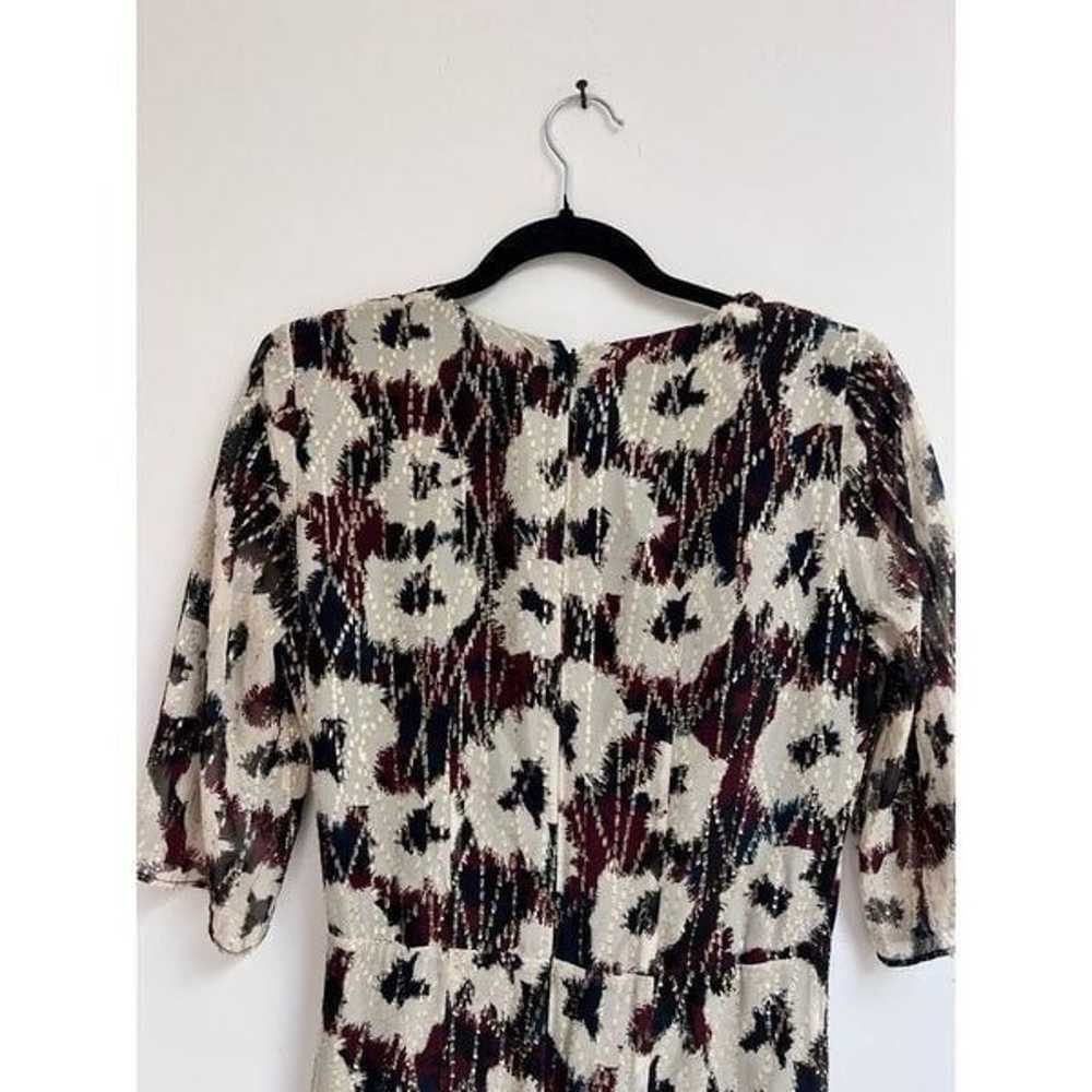 ba&sh Kaz Metallic Floral Print Midi Dress size s… - image 9