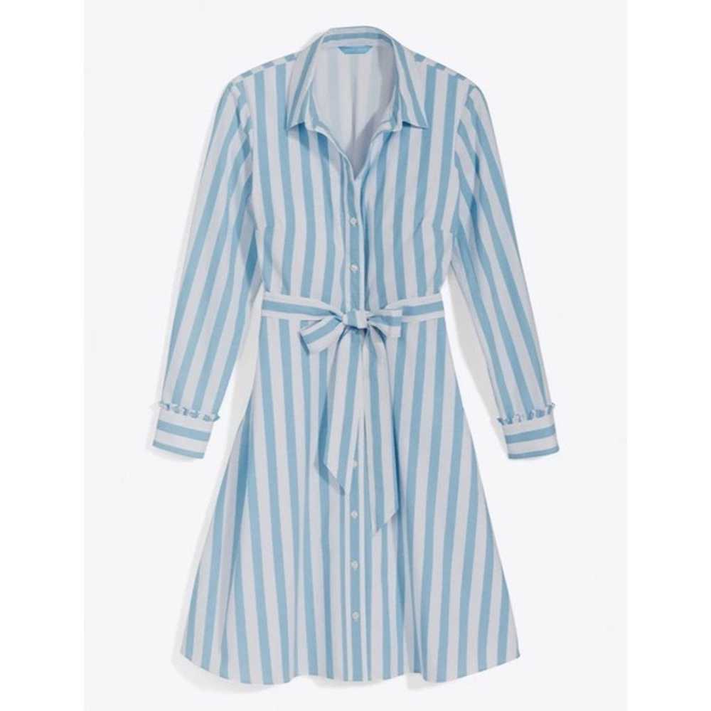 DRAPER JAMES Carly Blue White Striped Cotton Shir… - image 2