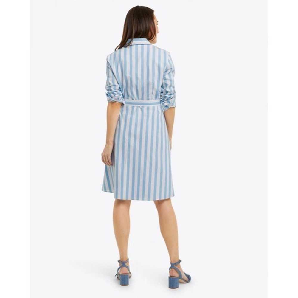 DRAPER JAMES Carly Blue White Striped Cotton Shir… - image 3