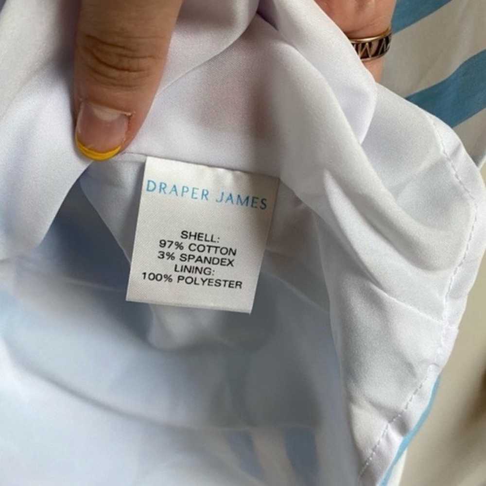 DRAPER JAMES Carly Blue White Striped Cotton Shir… - image 8