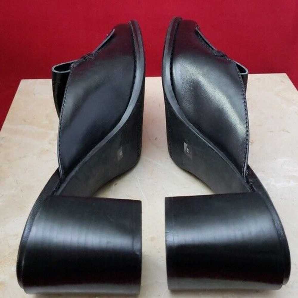 Franco Sarto Black Leather Upper Slip On Heels - … - image 4