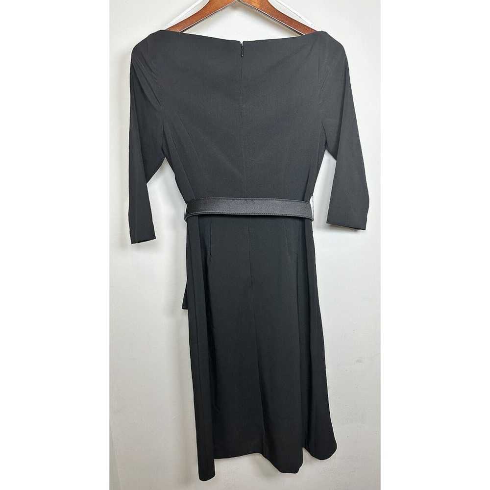 Kay Unger Black Izzy Ruffle Side Slit Midi Dress … - image 6