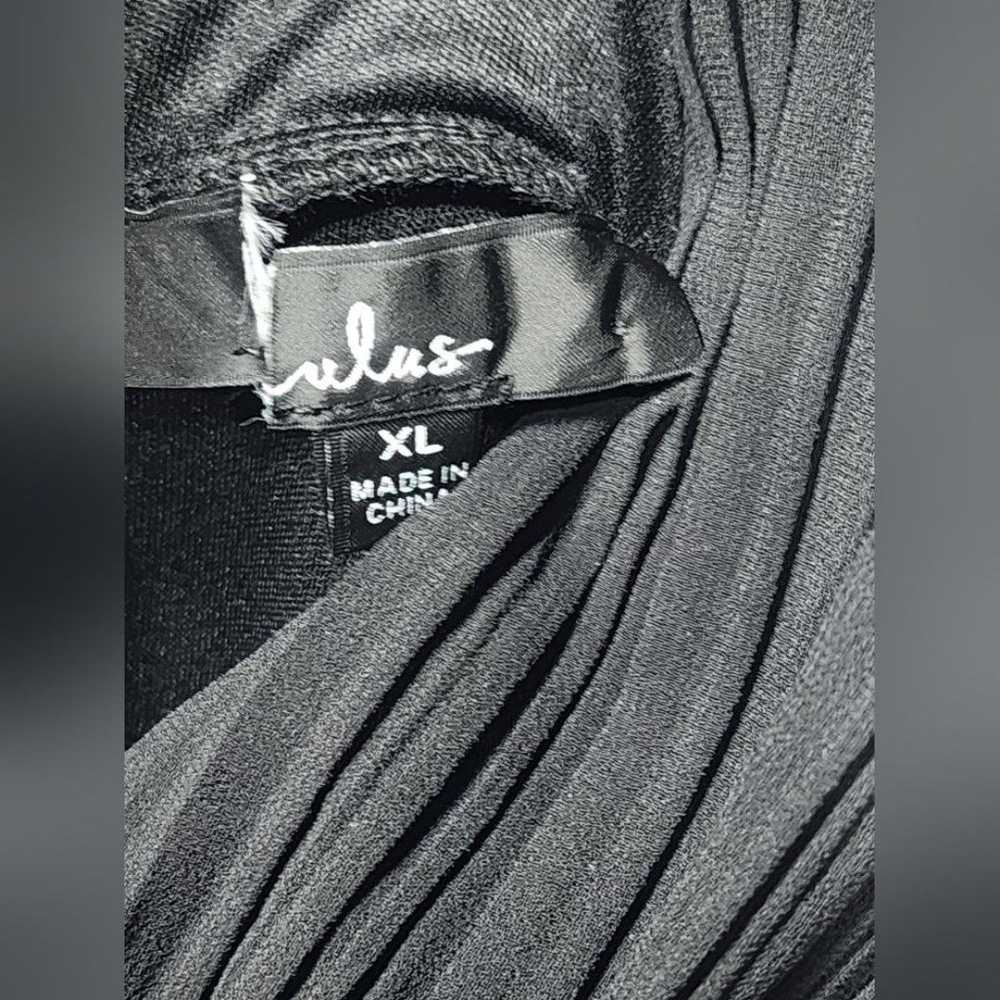 Lulu's Mesmerizing Essence Black Pleated Backless… - image 12