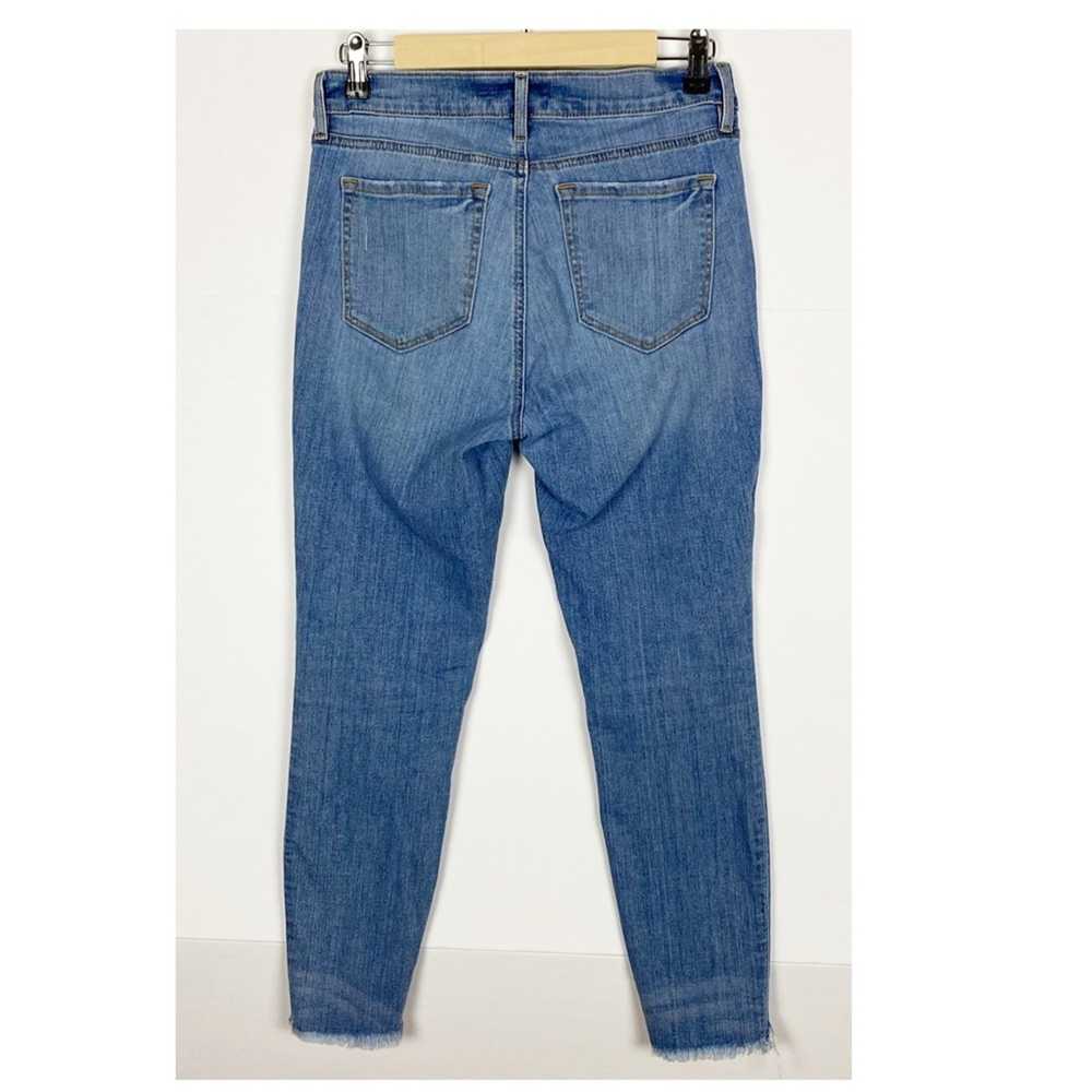 Loft Modern Skinny Crop Jeans Raw Hem Size 28 Pet… - image 2