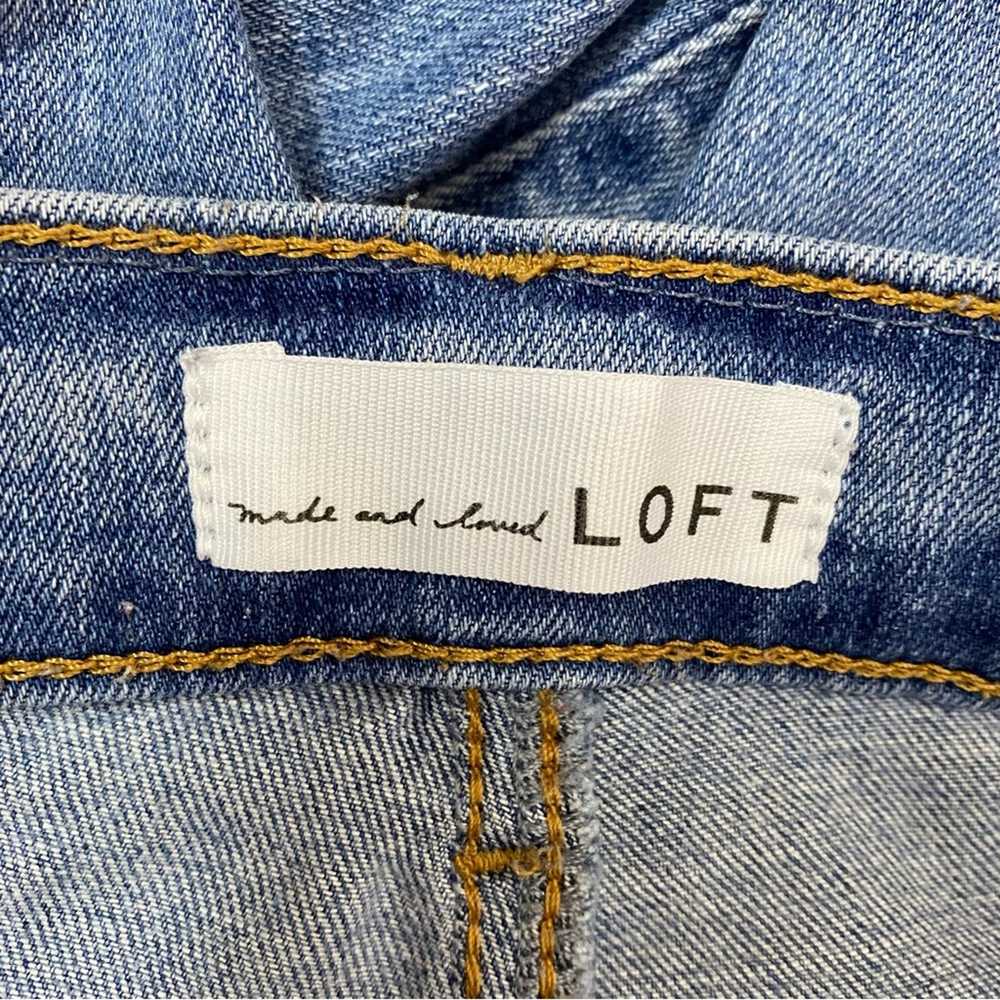 Loft Modern Skinny Crop Jeans Raw Hem Size 28 Pet… - image 3