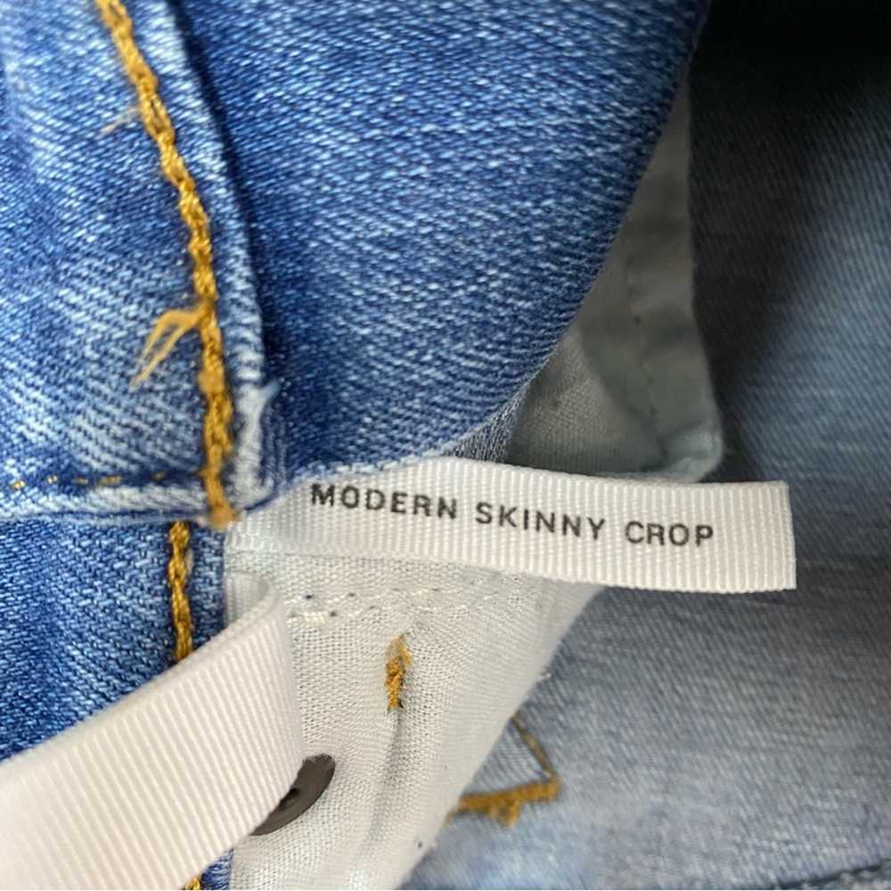 Loft Modern Skinny Crop Jeans Raw Hem Size 28 Pet… - image 4