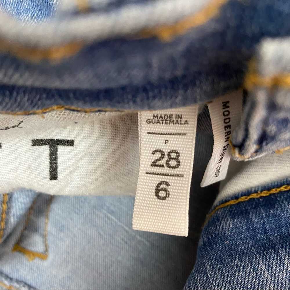 Loft Modern Skinny Crop Jeans Raw Hem Size 28 Pet… - image 5