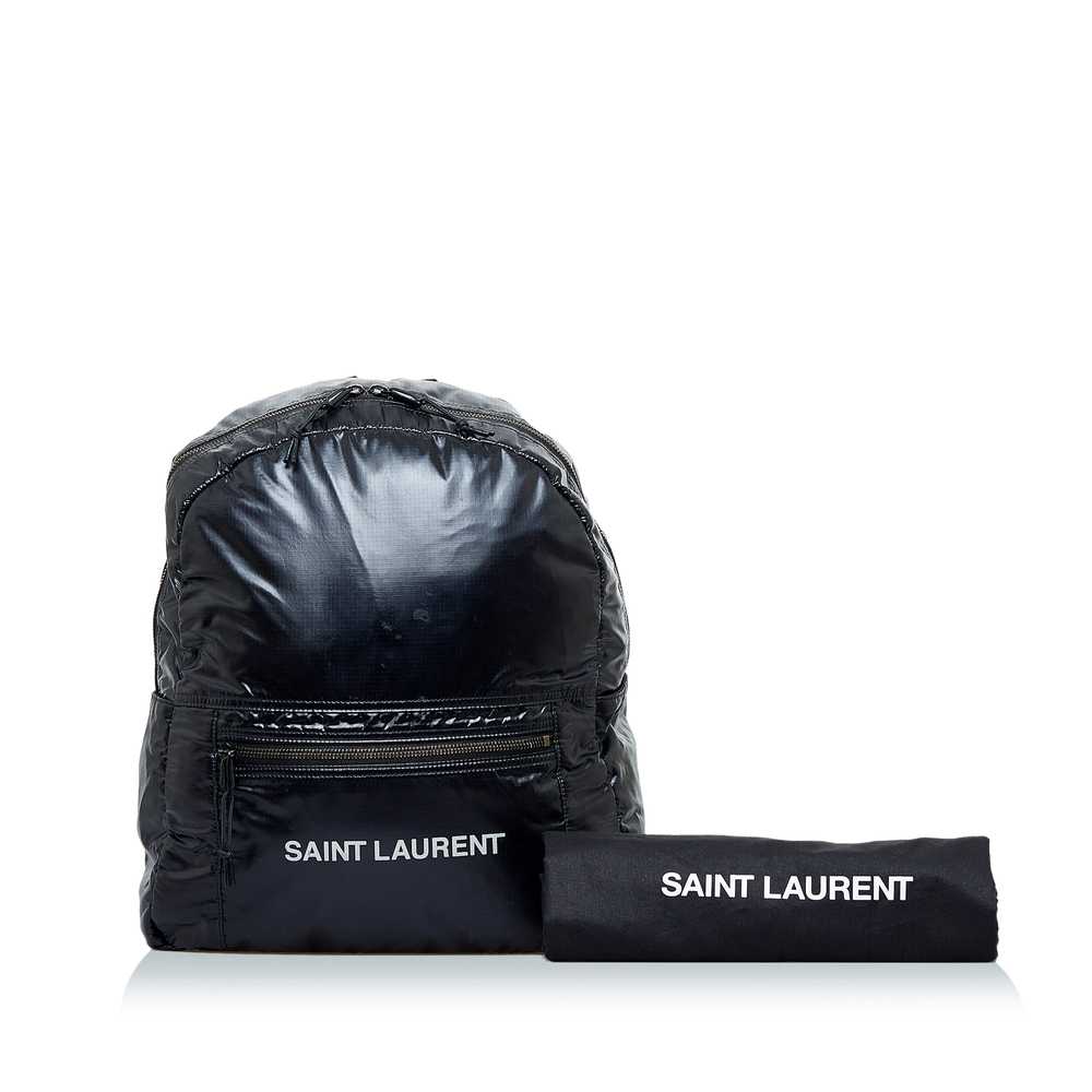 Black Saint Laurent Logo Nuxx Nylon Backpack - image 11