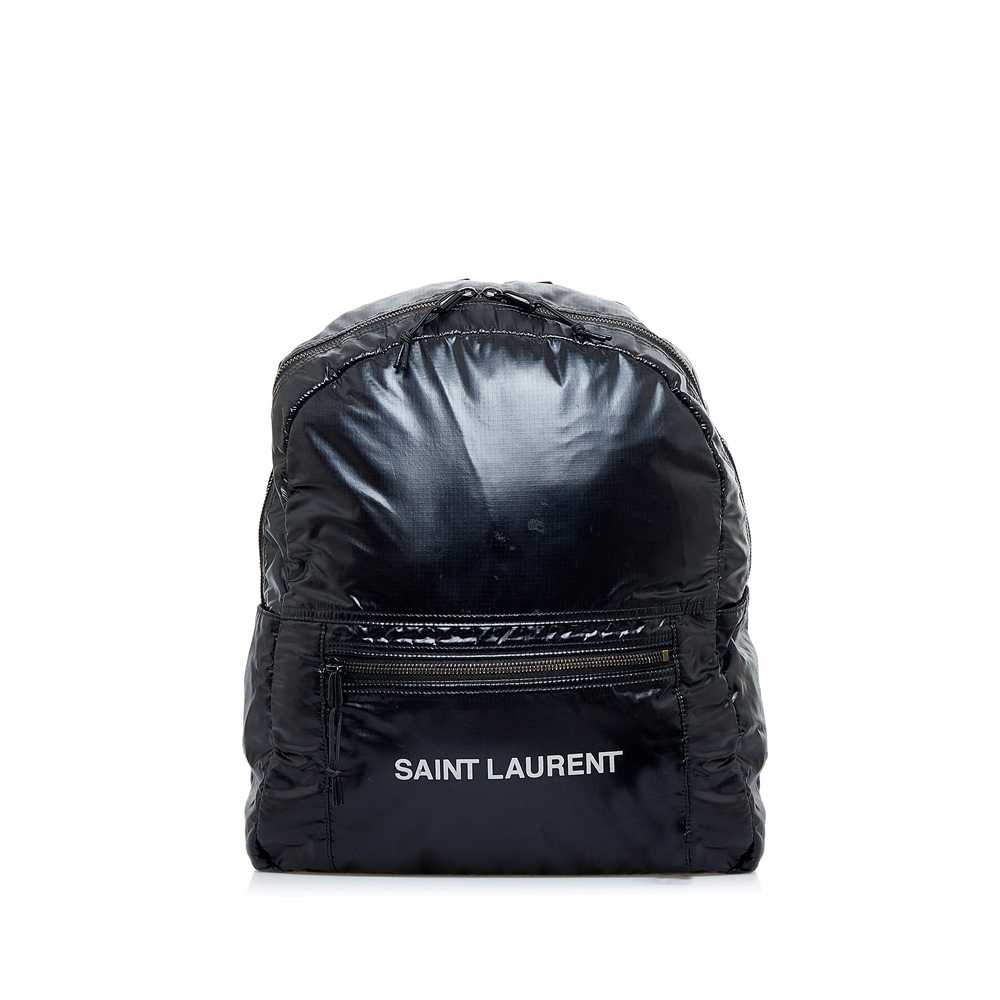 Black Saint Laurent Logo Nuxx Nylon Backpack - image 1